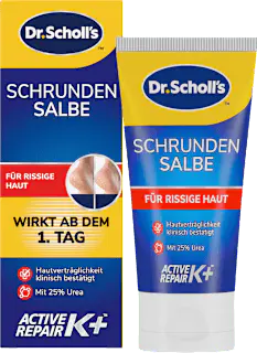 Dr. Scholl's Fußcreme Schrundensalbe active repair mit Urea & Keratin, 60 ml