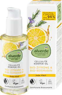 alverde NATURKOSMETIK Körperöl Cellulite Zitrone & Rosmarin, 100 ml