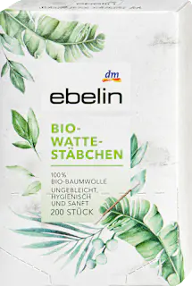 ebelin Wattestäbchen Recycling Bio GOTS-zertifiziert, 200 St