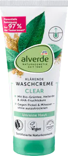 alverde NATURKOSMETIK Waschcreme Clear, 100 ml
