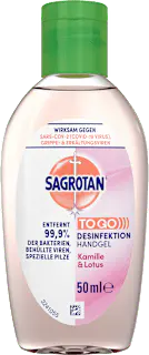 Sagrotan Handdesinfektionsgel Kamille & Lotus, Reisegröße, 50 ml