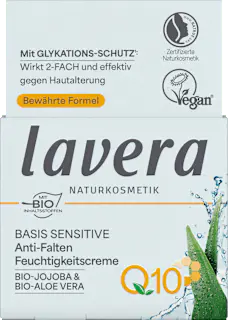 lavera NATURKOSMETIK Anti Falten Feuchtigkeitscreme Q10 Basis Sensitiv, 50 ml