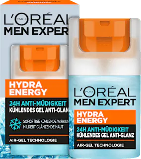 L'ORÉAL PARiS MEN EXPERT Gesichtsgel Hydra Energy, Kühlend & Anti-Glanz, 24h Anti-Müdigkeit, 50 ml