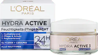 L'ORÉAL PARiS Nachtcreme Hydra Active 3, 50 ml
