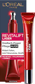 L'ORÉAL PARiS REVITALIFT Augencreme Revitalift Laser X3 Anti Age mit Koffein, 15 ml