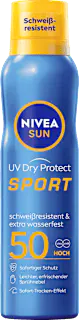 NIVEA SUN Sonnenspray Aerosol UV Dry Protect Sport, LSF 50, 200 ml