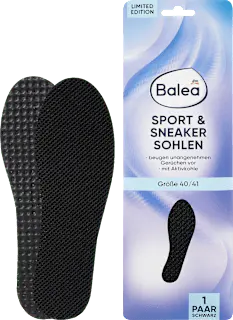 Balea Einlegesohlen Sport & Sneaker schwarz, Gr. 40/41 (1 Paar), 2 St