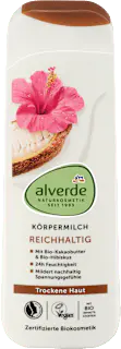 alverde NATURKOSMETIK Körpermilch Kakao Hibiskus, 250 ml