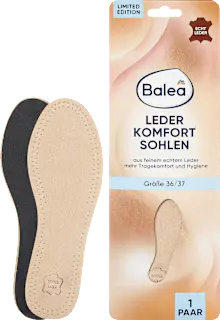 Balea Einlegesohlen Leder, Gr. 36/37 (1 Paar), 2 St