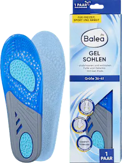Balea Einlegesohlen Gel Sohlen, Gr. 36-41 (1 Paar), 2 St