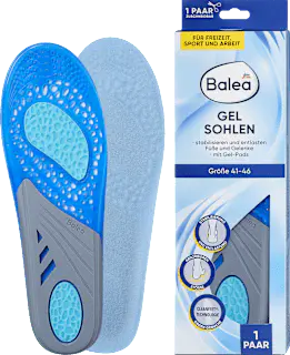 Balea Einlegesohlen Gel Sohle, Gr. 41-46 (1 Paar), 2 St