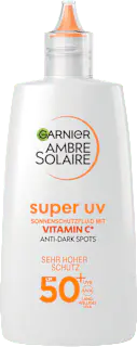 Garnier Ambre Solaire Sonnenfluid Gesicht super UV mit Vitamin C, LSF 50+, 40 ml