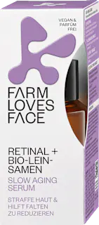 Farm Loves Face Serum Slow Aging Retinal + Bio-Leinsamen, 28 ml