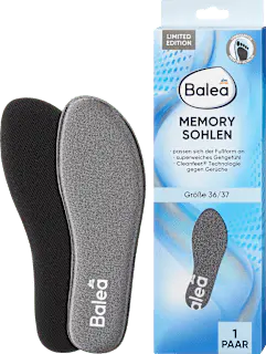 Balea Einlegesohlen Memory Foam, Gr. 36/37 (1 Paar), 2 St