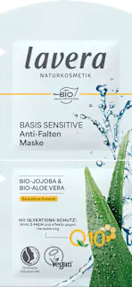 lavera NATURKOSMETIK Anti Falten Gesichtsmaske Basis Sensitiv (2x5 ml), 10 ml