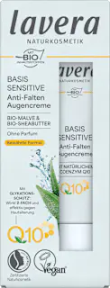 lavera NATURKOSMETIK Anti Falten Augencreme Q10 Basis Sensitiv, 15 ml