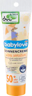babylove Sonnencreme Baby & Kind, ultra sensitive LSF 50+, Reisegröße, 30 ml