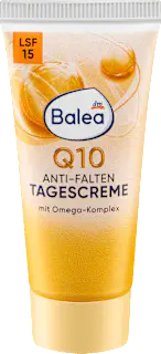 Balea Gesichtscreme Anti-Falten Q10 LSF 15, Reisegröße, 15 ml