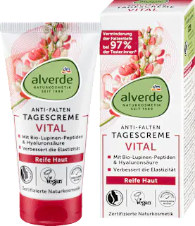 alverde NATURKOSMETIK Gesichtscreme Anti-Falten Vital reife Haut, 50 ml