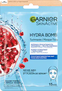 Garnier Skin Active Tuchmaske Hydra Bomb Granatapfel, 28 g