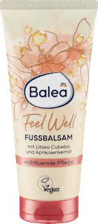 Balea Fußbalsam Feel Well mit Litsea Cubeba & Aprikosenkernöl, 100 ml