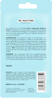 BE ROUTINE Augenpads Hydrogel Hyaluron Multipack (6 Paare), 12 St