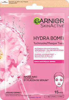 Garnier Skin Active Tuchmaske Hydra Bomb Sakura Glow-Boosting, 28 g