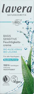 lavera NATURKOSMETIK Gesichtscreme Basis Sensitiv feuchtigkeitsspendend, 50 ml