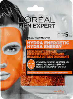 L'ORÉAL PARiS MEN EXPERT Tuchmaske Hydra Energy mit Taurin, 30 g