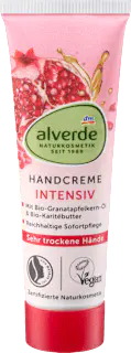 alverde NATURKOSMETIK Handcreme Granatapfel & Karitébutter, Reisegröße, 30 ml