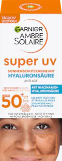 Garnier Ambre Solaire Sonnencreme Gesicht super UV Anti-Age, LSF 50+, 50 ml