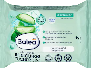 Balea Abschminktücher 3in1 erfrischend, 25 St