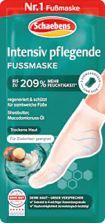 Schaebens Fußmaske Socken intensive Pflege mit Sheabutter & Macadamia (1 Paar), 2 St