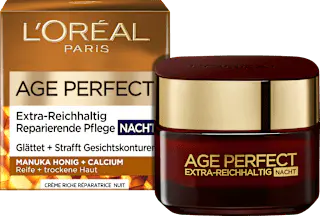 L'ORÉAL PARiS Nachtcreme AGE PERFECT Extra Reichhaltig Manuka Honig, 50 ml