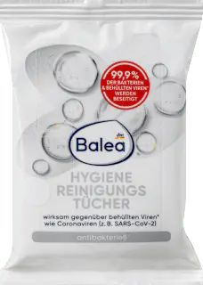 Balea Hygiene Reinigungstücher, Reisegröße, 10 St