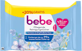 bebe Pflegende Reinigungstücher mit Vitamin E und Glycerin, 30 St