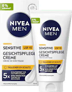 NIVEA MEN Gesichtscreme Sensitive LSF 15, 75 ml
