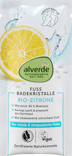 alverde NATURKOSMETIK Fußbad Badekristalle Zitrone, 40 g