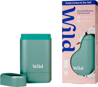 Wild Deostick Fresh Cotton & Sea Salt + Nachfüllpack, 40 g