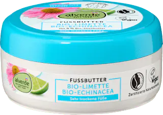 alverde NATURKOSMETIK Fußbutter Limette & Echinacea, 200 ml