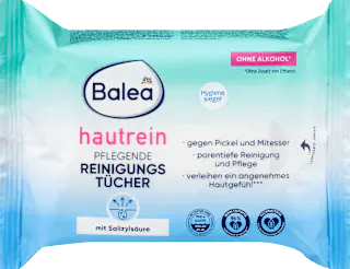 Balea Abschminktücher pflegend, Hautrein, 25 St