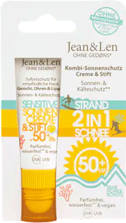 Jean&Len Sonnenschutz Kombi Gesicht Creme & Stift, LSF 50+, 20 ml