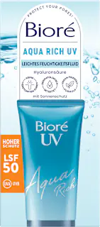 Bioré Gesichtsfluid aqua rich UV, LSF 50, 50 ml