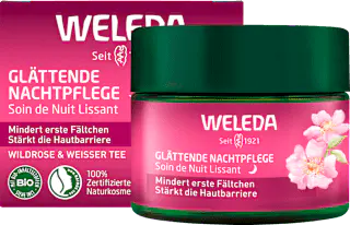 WELEDA Nachtcreme glättend Wildrose & weißer Tee, 40 ml