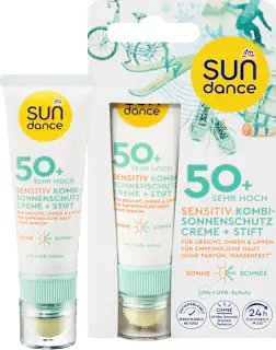 SUNDANCE Sonnenschutz Kombi Gesicht sensitiv Creme & Stift, LSF 50 (25 ml & 3 g), 1 St