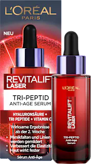L'ORÉAL PARiS REVITALIFT Anti-Aging Laser Serum mit Tri-Peptiden, Hyaluronsäure und Vitamin C, 30 ml