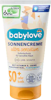 babylove Sonnencreme Baby sensitiv, LSF 50+, 75 ml