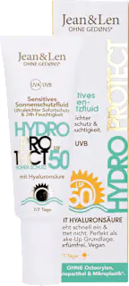 Jean&Len Sonnenfluid Gesicht sensitiv, hydro protect, LSF 50, 50 ml