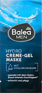 Balea MEN Gesichtsmaske Creme-Gel Hydro (2x8 ml), 16 ml