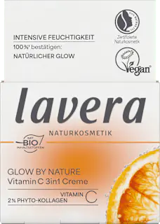 lavera NATURKOSMETIK Gesichtscreme Glow By Nature Vitamin C 3in1, 50 ml